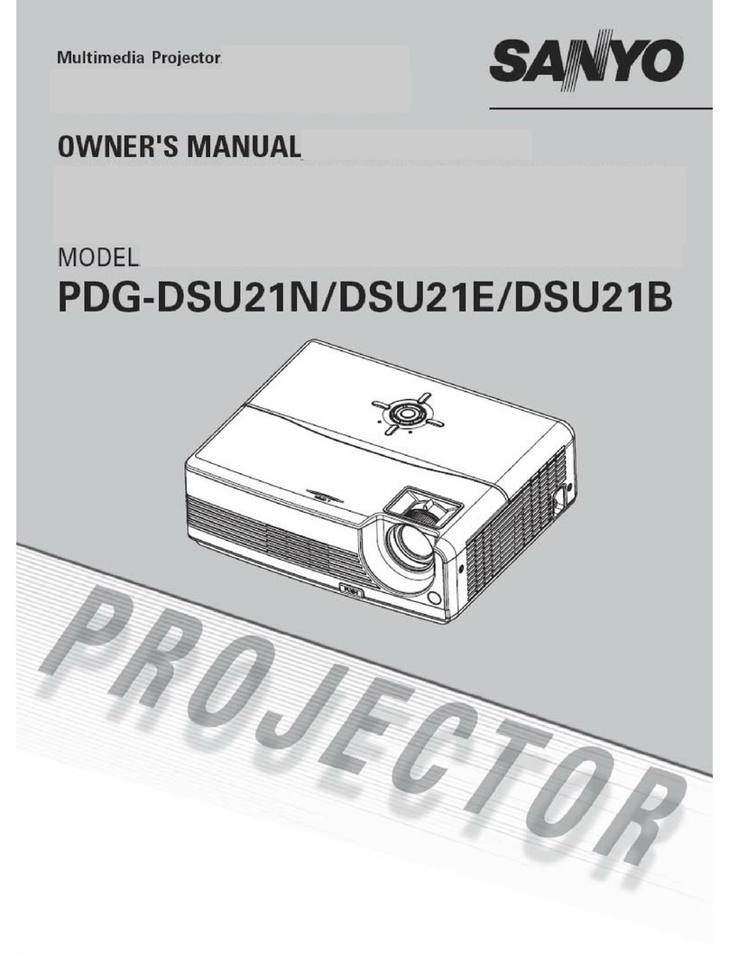 Sanyo PDG DSU21 - SVGA DLP Projector User manual