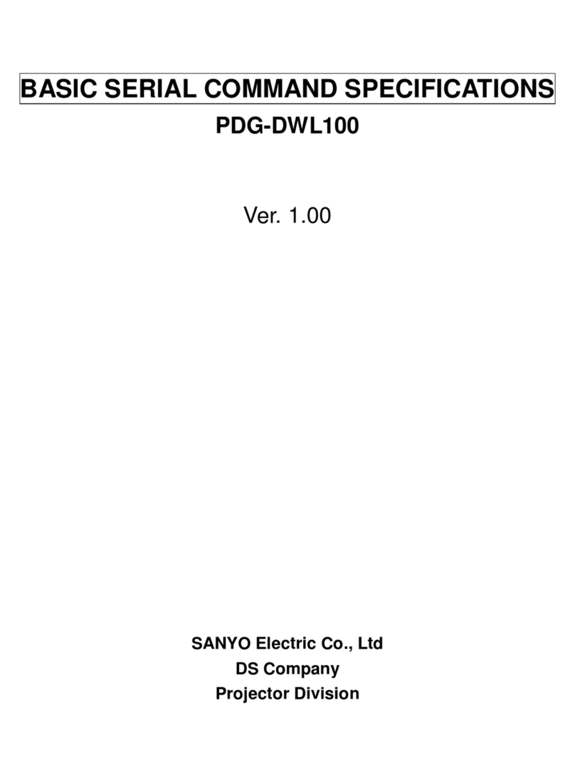 Sanyo PDG-DWL100 - WXGA DLP Projector Installation instructions