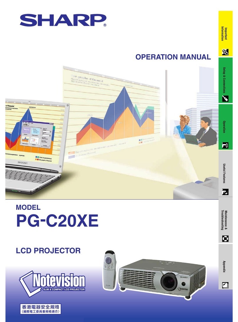 Sharp PG-C20XE - Notevision SXGA LCD Projector User manual