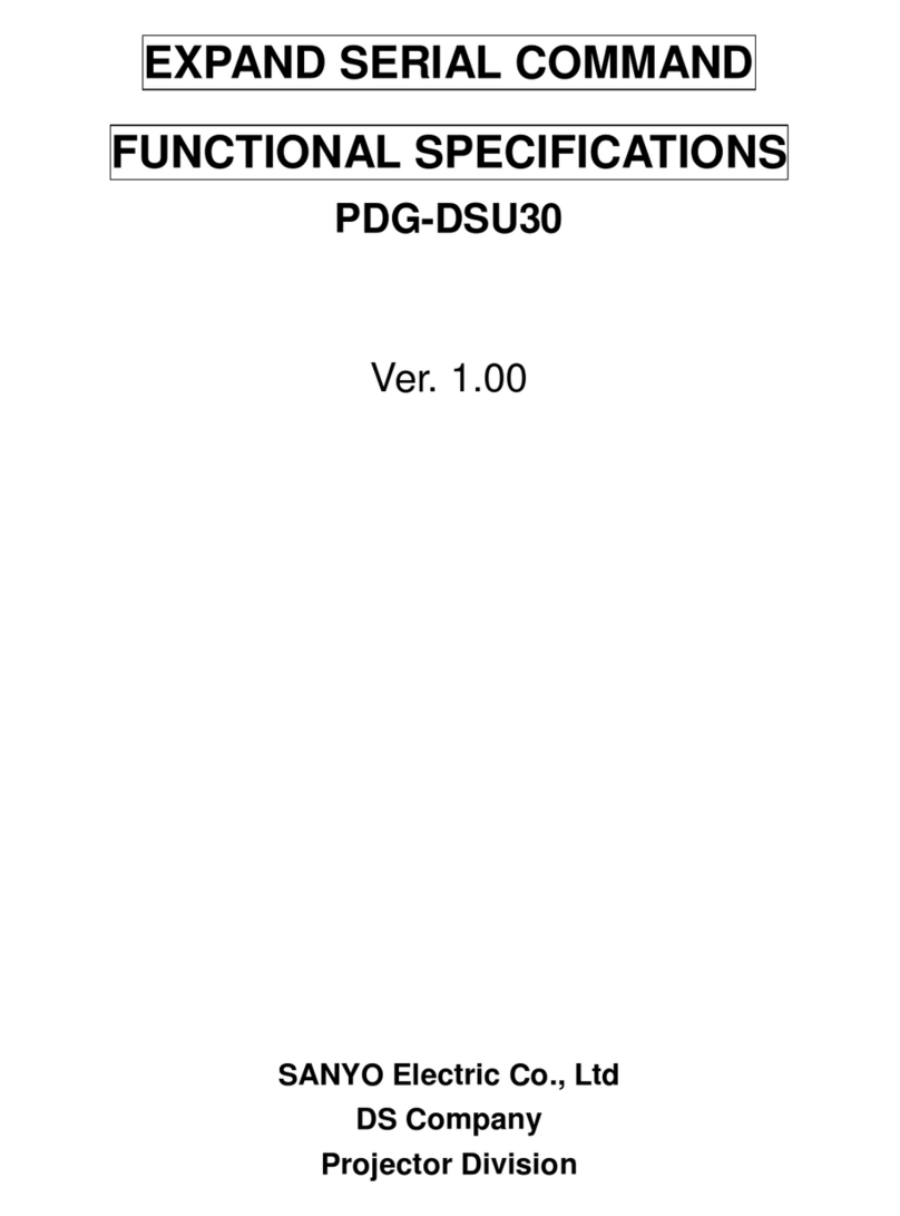 Sanyo PDG-DSU30 - 2500 User manual