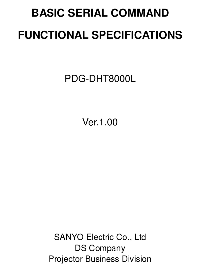 Sanyo PDG-DHT8000L - 8000 Lumens User manual
