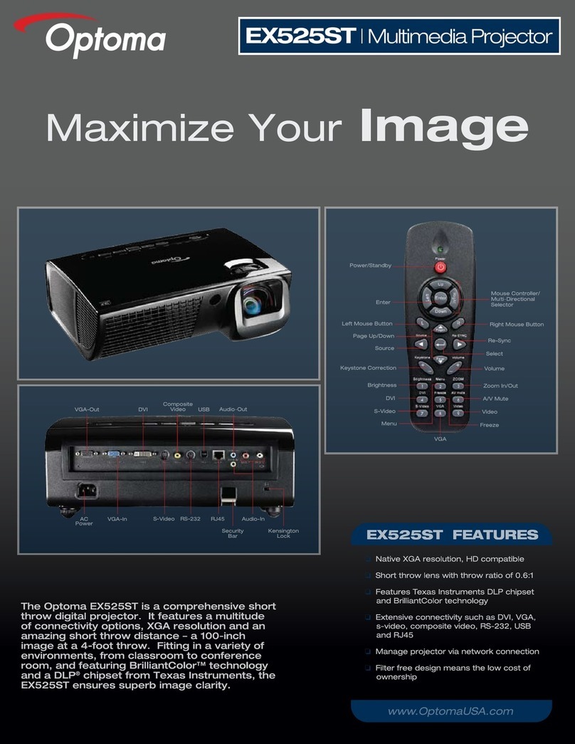 Optoma Optoma EX525ST User manual Optoma Optoma EX525ST User manual