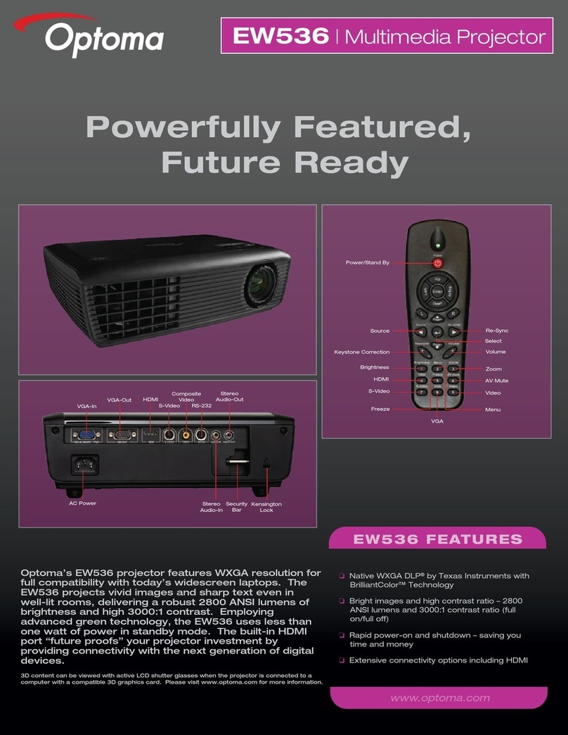 Optoma EW536 Specifications