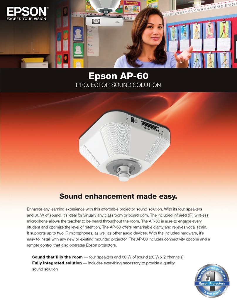 Epson AP-60 - Projector Sound Solution User manual