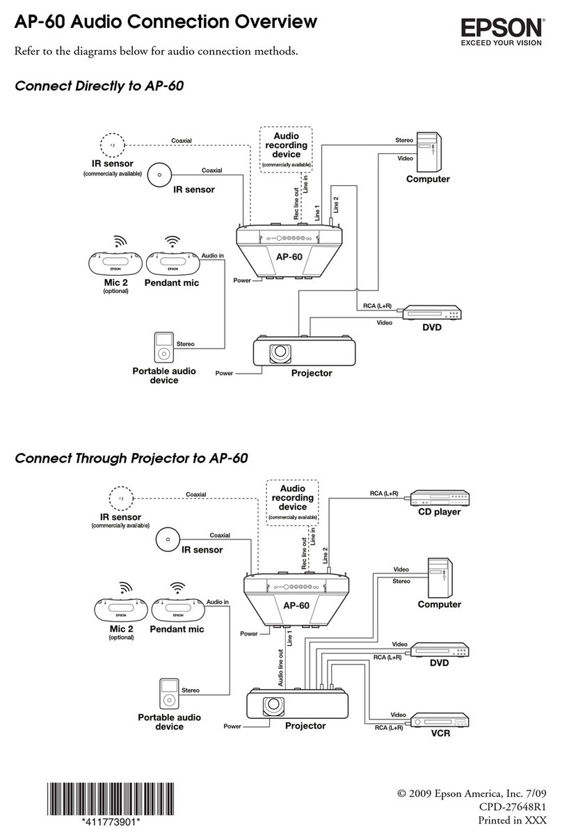 Epson AP-60 - Projector Sound Solution Instruction Manual