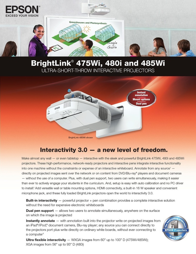 Epson BrightLink 475Wi Specifications