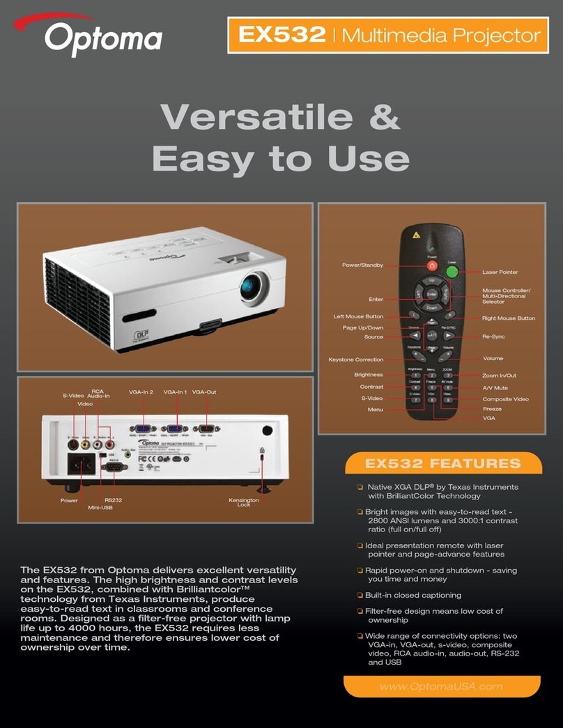 Optoma EX532 User manual