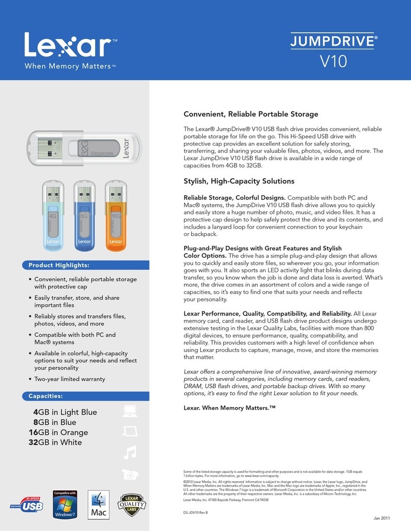 Lexar JUMPDRIVE V10 User manual