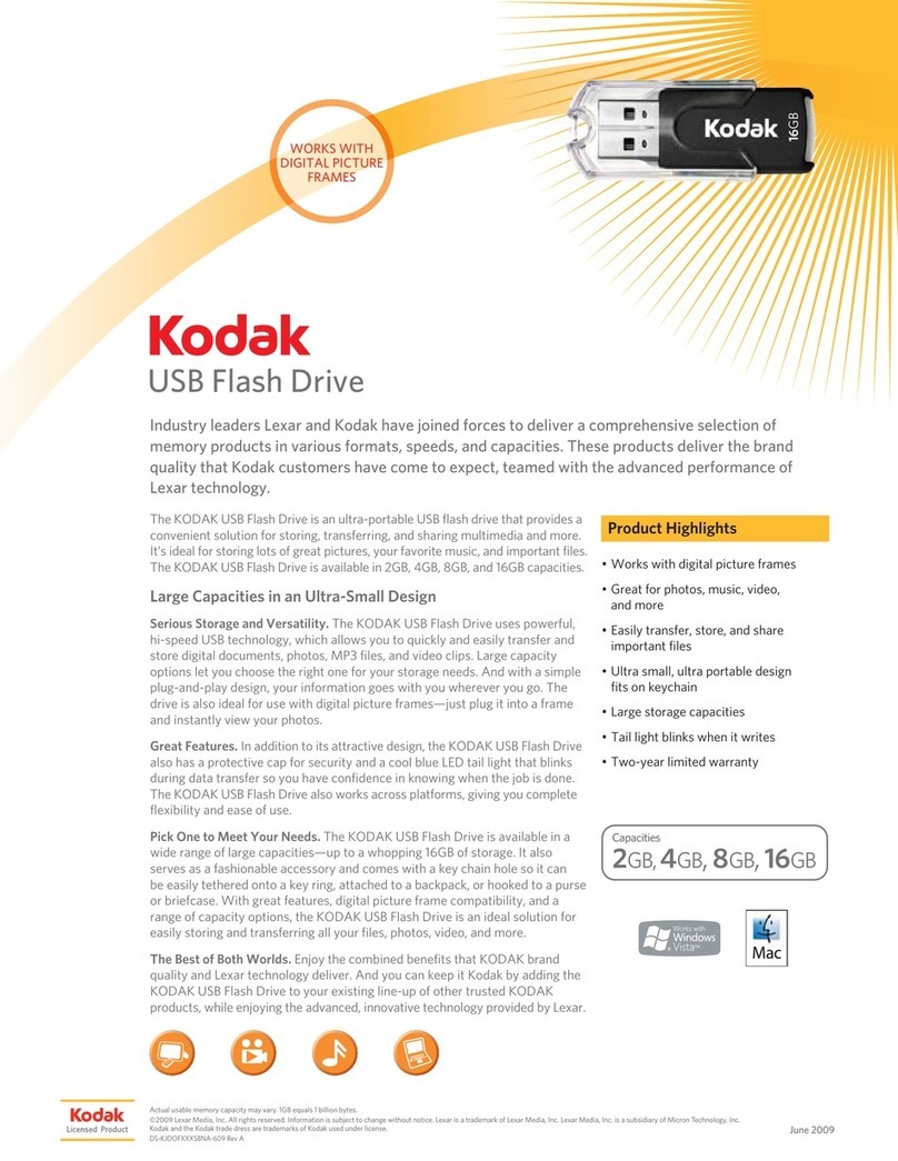 Kodak USB FLASH DRIVE - DATASHEET REV A datasheet