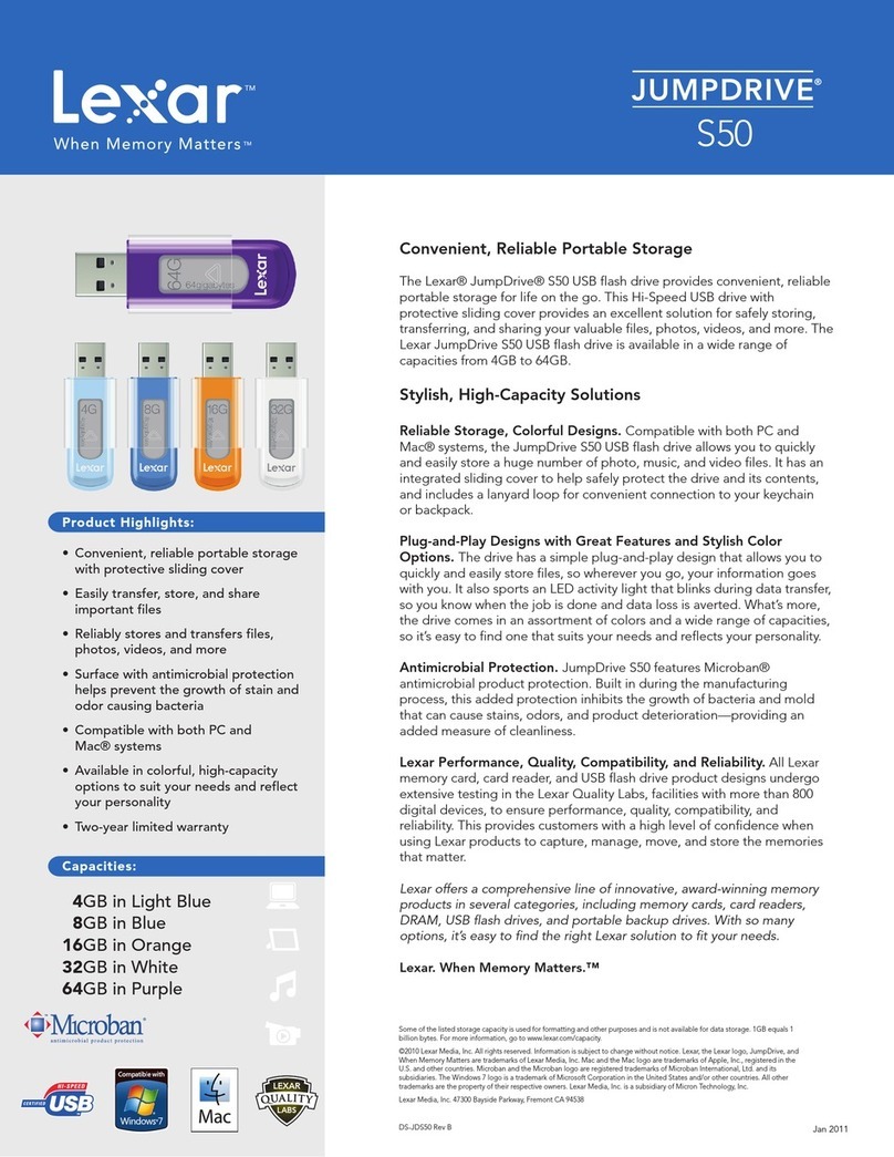 Lexar JUMPDRIVE S50 User manual