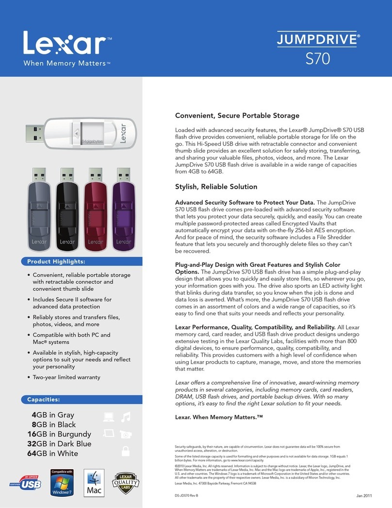 Lexar JUMPDRIVE S70 User manual
