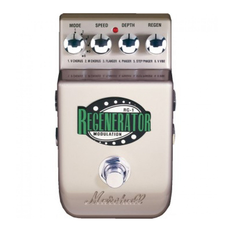 Marshall Amplification EFFECT PEDAL RG-1 REGENERATOR owner's manual
