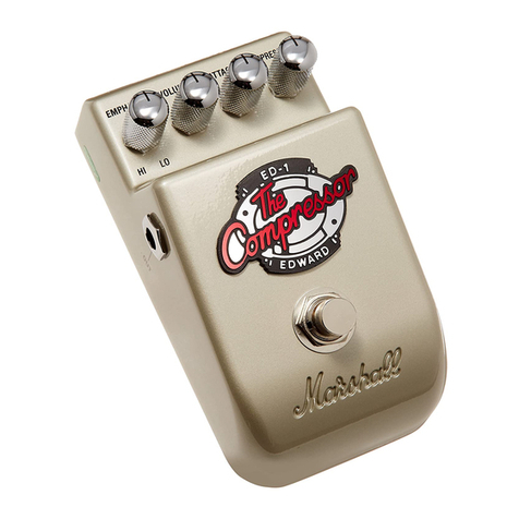 Marshall Amplification EFFECT PEDAL ED1 COMPRESSOR owner's manual Marshall Amplification EFFECT PEDAL ED1 COMPRESSOR owner's manual