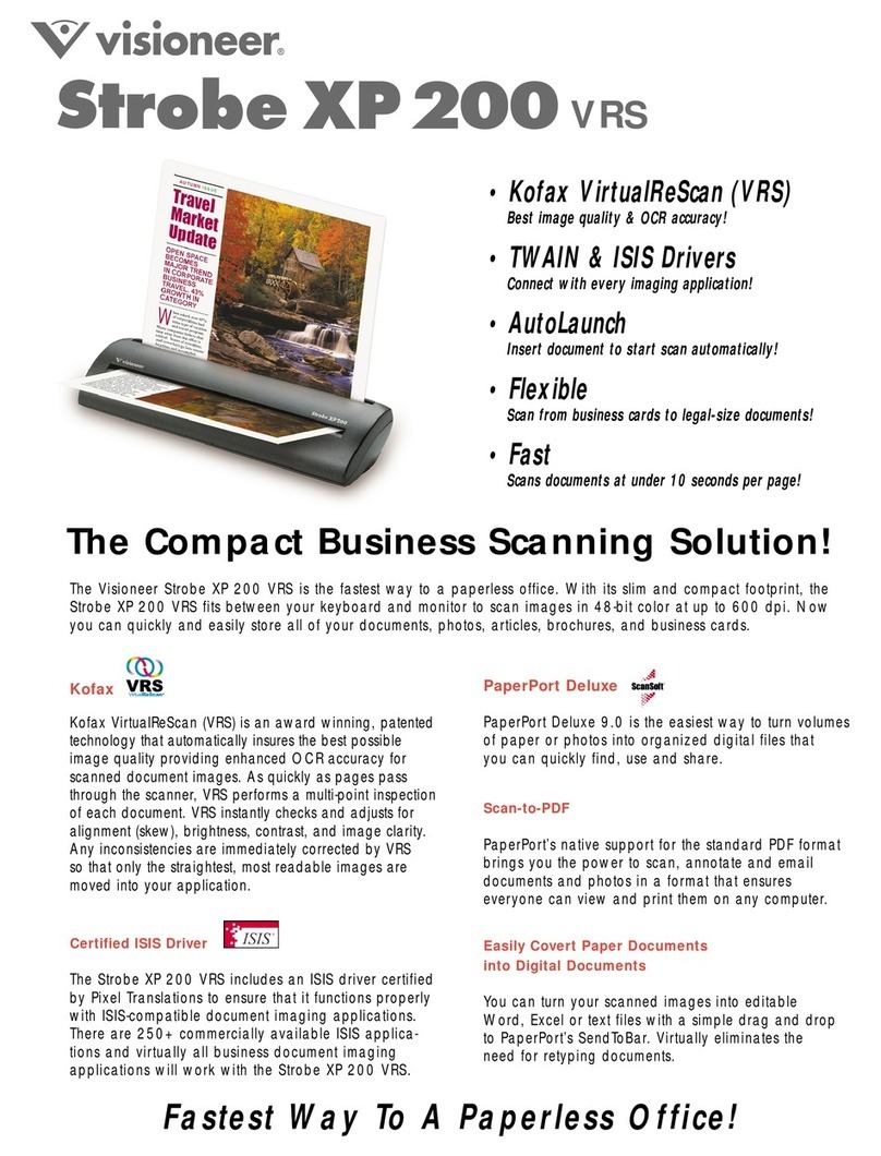Visioneer STROBE XP200 VRS datasheet