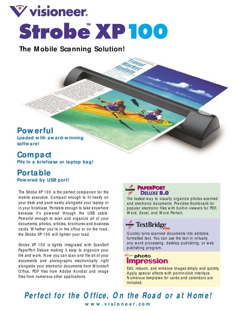 Visioneer RoadWarrior Strobe XP 100 datasheet