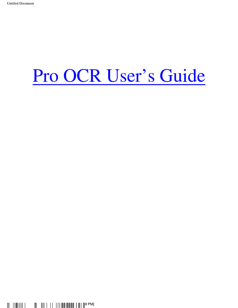 Visioneer PROOCR100 User manual