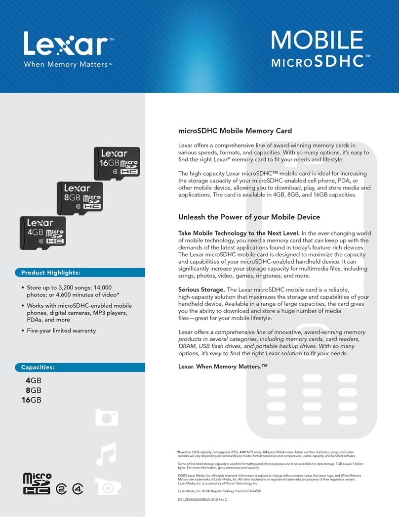 Lexar MOBILE MICRO SDHC User manual
