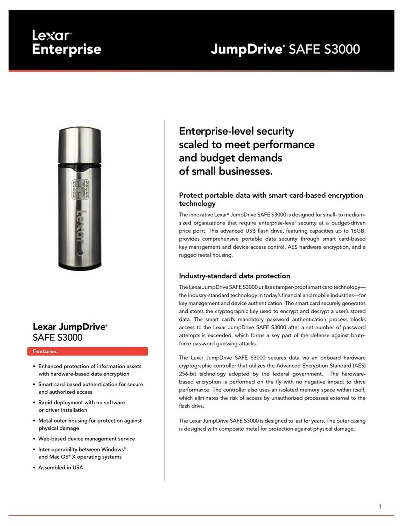 Lexar JUMPDRIVE SAFE S3000 User manual