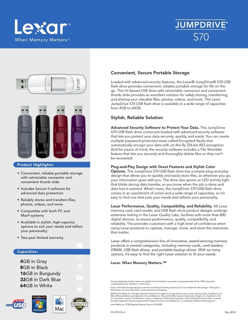 Lexar JUMPDRIVE S70 User manual