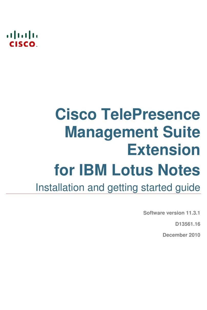 Cisco TELEPRESENCE MANAGEMENT SUITE EXTENSION - INSTALLATION GUIDE FOR IBM LOTUS NOTES... User manual
