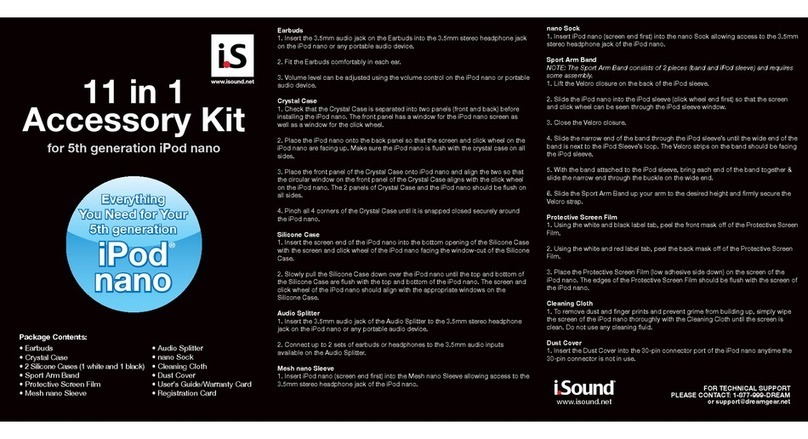 I.SOUND 11 IN 1 ACCESSORY KIT User manual