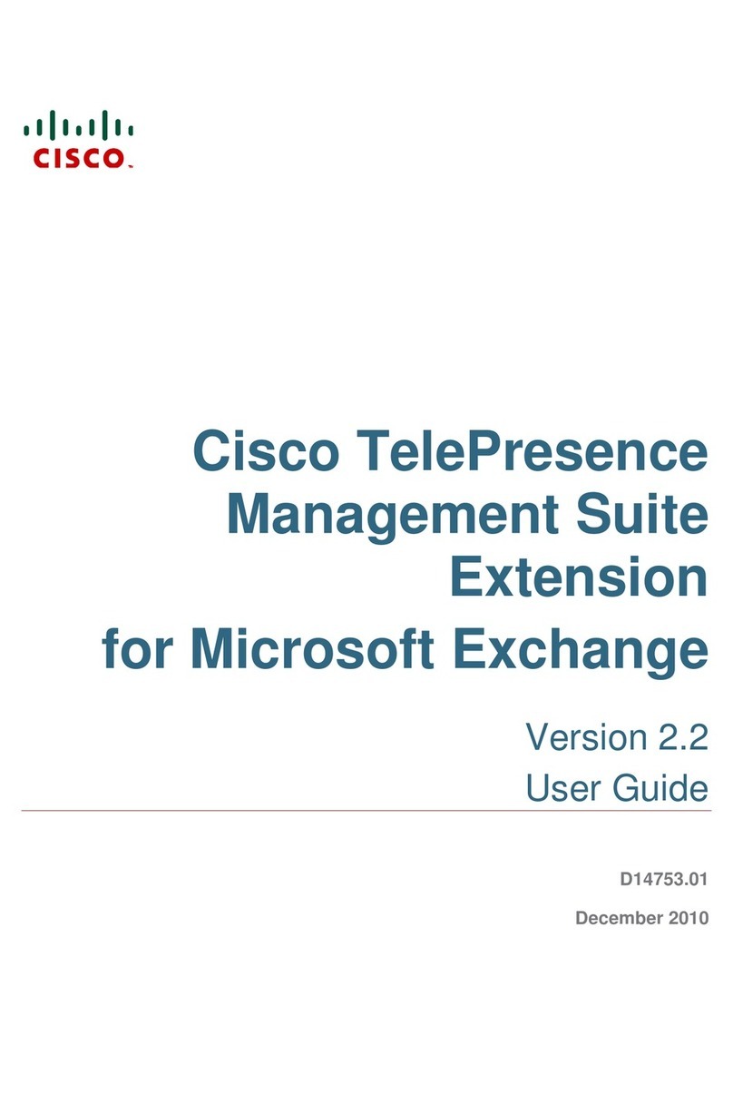 Cisco TELEPRESENCE MANAGEMENT SUITE EXTENSION 2.2 - FOR MICROSOFT... User manual Cisco TELEPRESENCE MANAGEMENT SUITE EXTENSION 2.2 - FOR MICROSOFT... User manual
