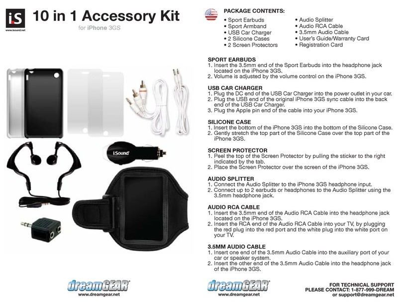 I.SOUND 10 IN 1 ACCESSORY KIT FOR IPHONE 3GS User manual