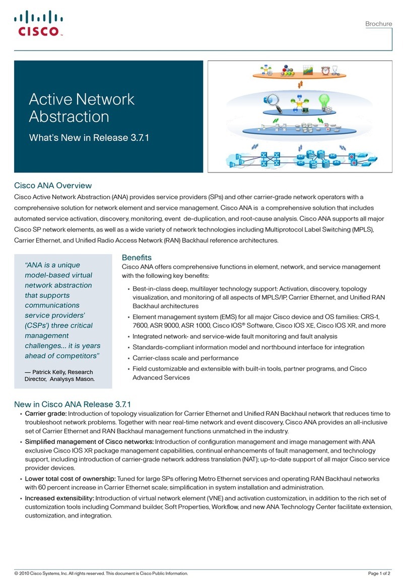 Cisco ACTIVE NETWORK ABSTRACTION - BROCHURE WHATS NEW IN RELEASE... brochure