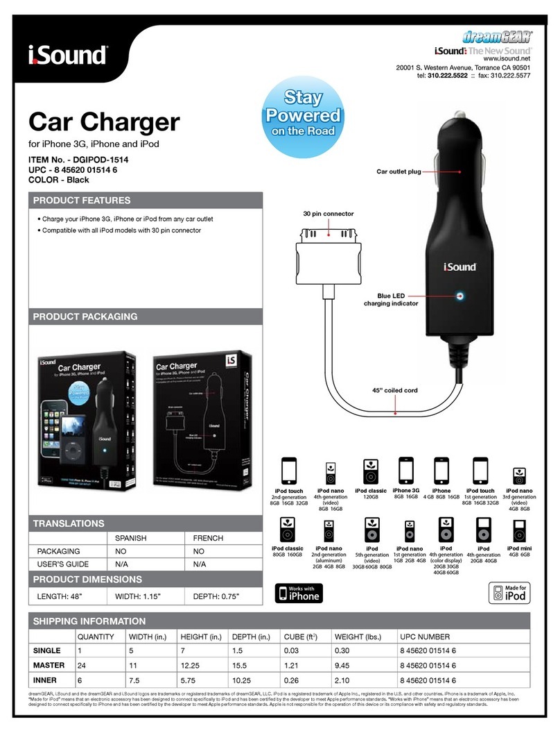 I.SOUND CAR CHARGER - DATASHEET 1 datasheet I.SOUND CAR CHARGER - DATASHEET 1 datasheet
