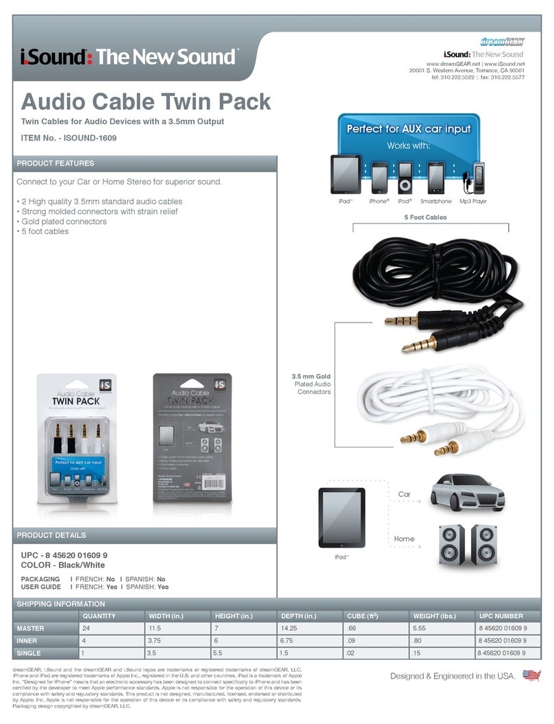 I.SOUND AUDIO CABLE TWIN PACK datasheet