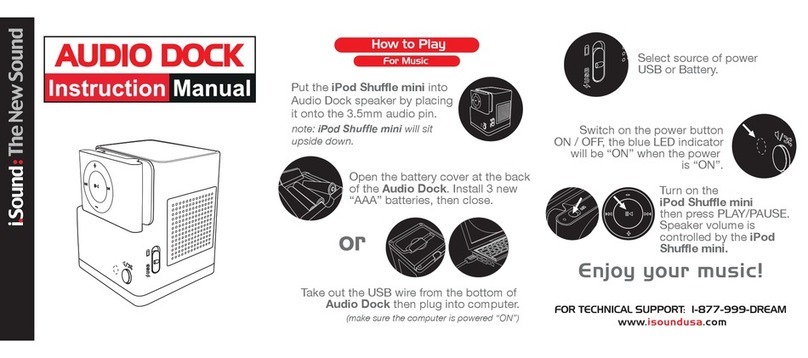 I.SOUND AUDIO DOCK User manual