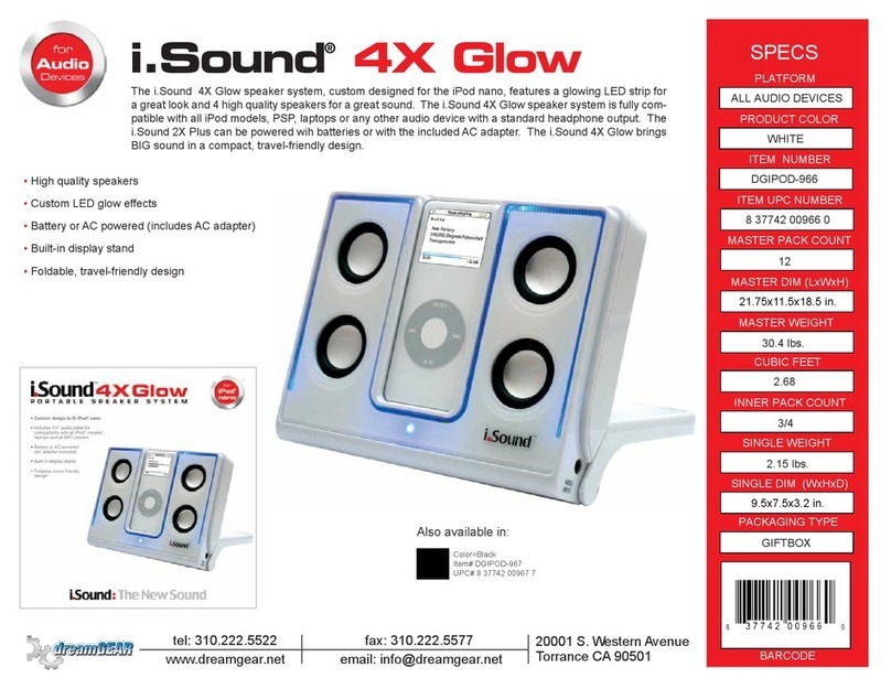 DreamGEAR iSound 4X GLOW specification