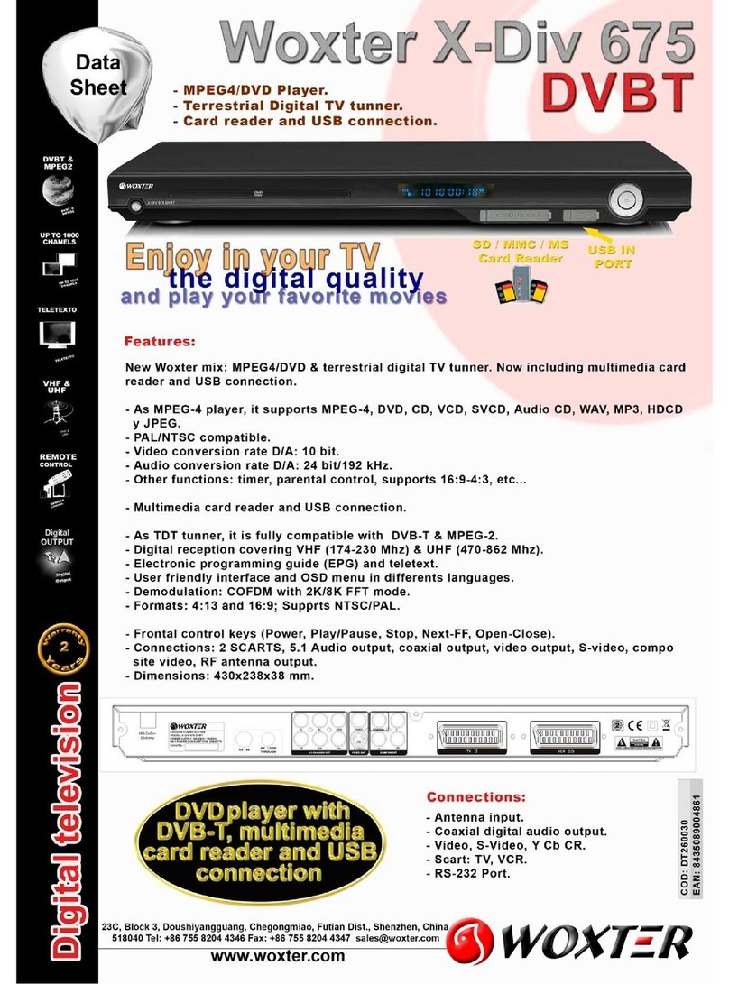 WOXTER X-DIV 675 User manual