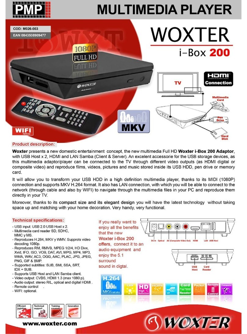 WOXTER I-BOX 200 User manual