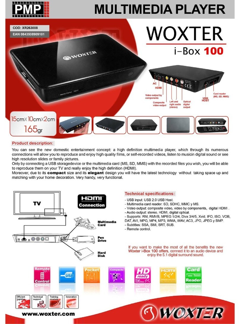 WOXTER I-BOX 100 User manual