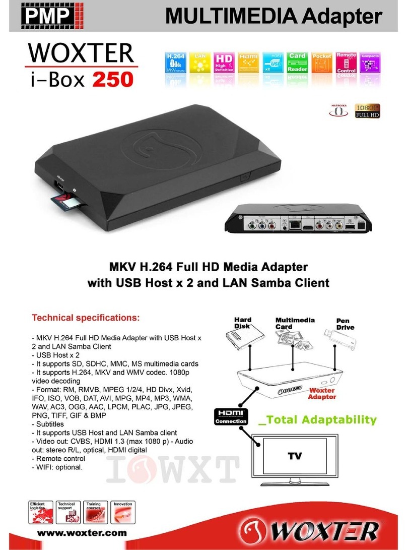 WOXTER I-BOX 250 datasheet