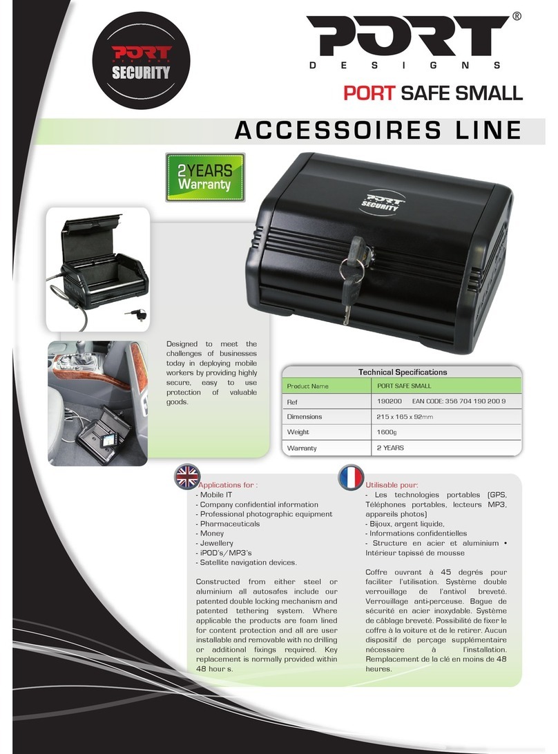 PORT DESIGNS PORT SAFE SMALL User manual