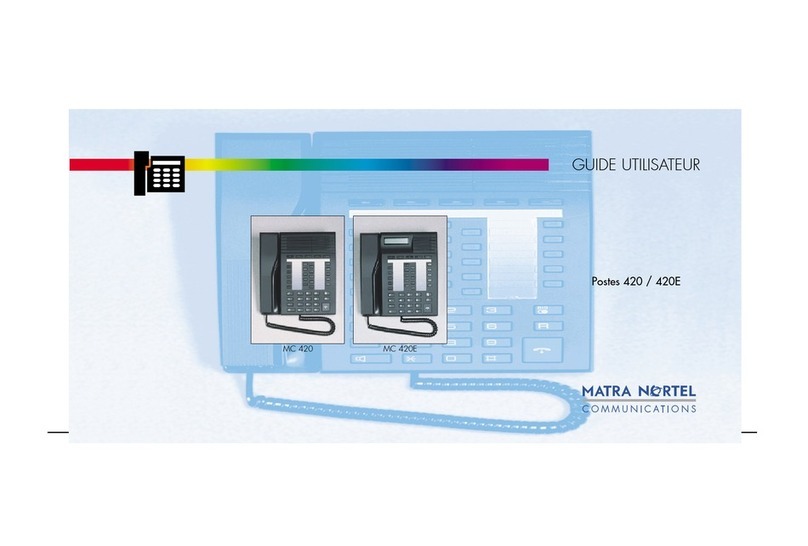 Nortel M420 User manual