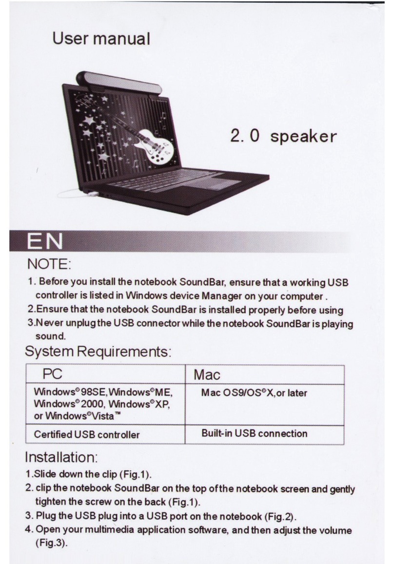 WOXTER I-SOUND BAR 383 manual
