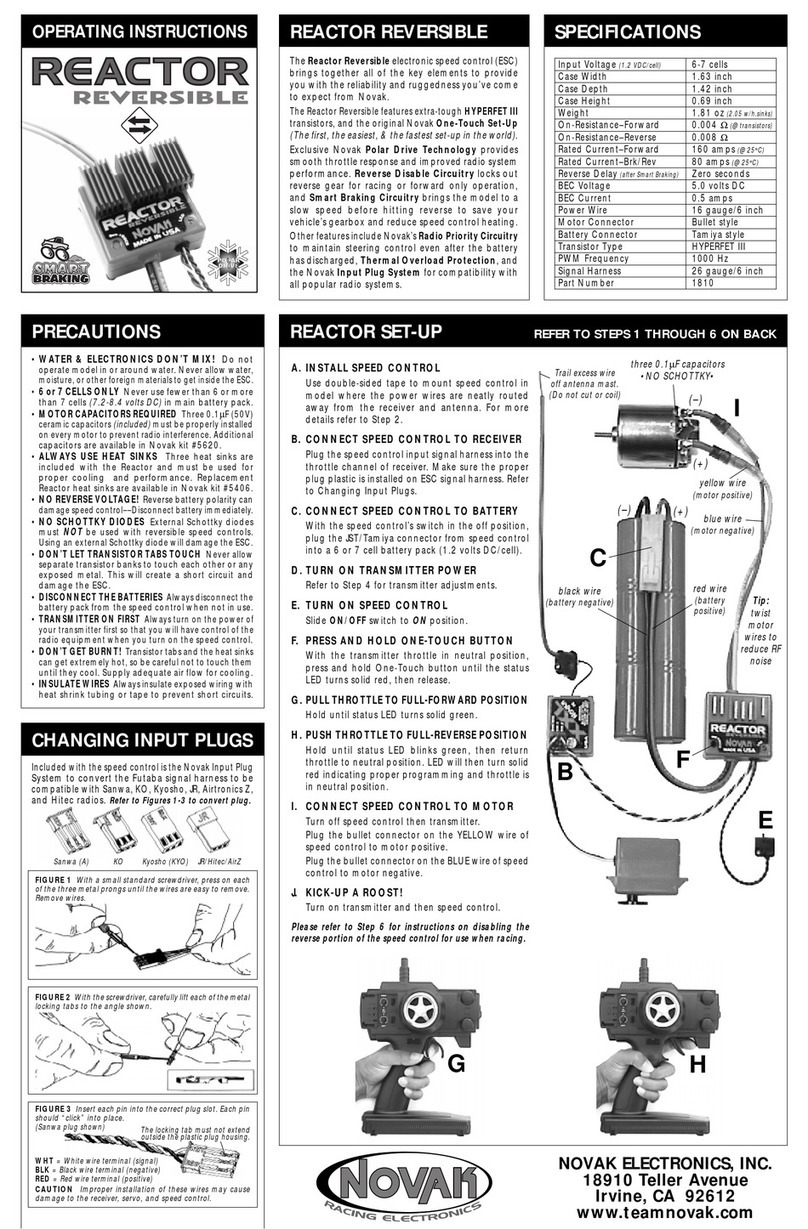 NOVAK REACTOR REVERSIBLE User manual
