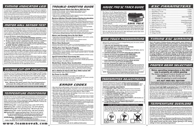 NOVAK PRO SC - TRACK GUIDE manual