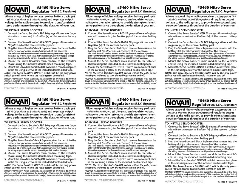 NOVAK NITRO SERVO REGULATOR manual