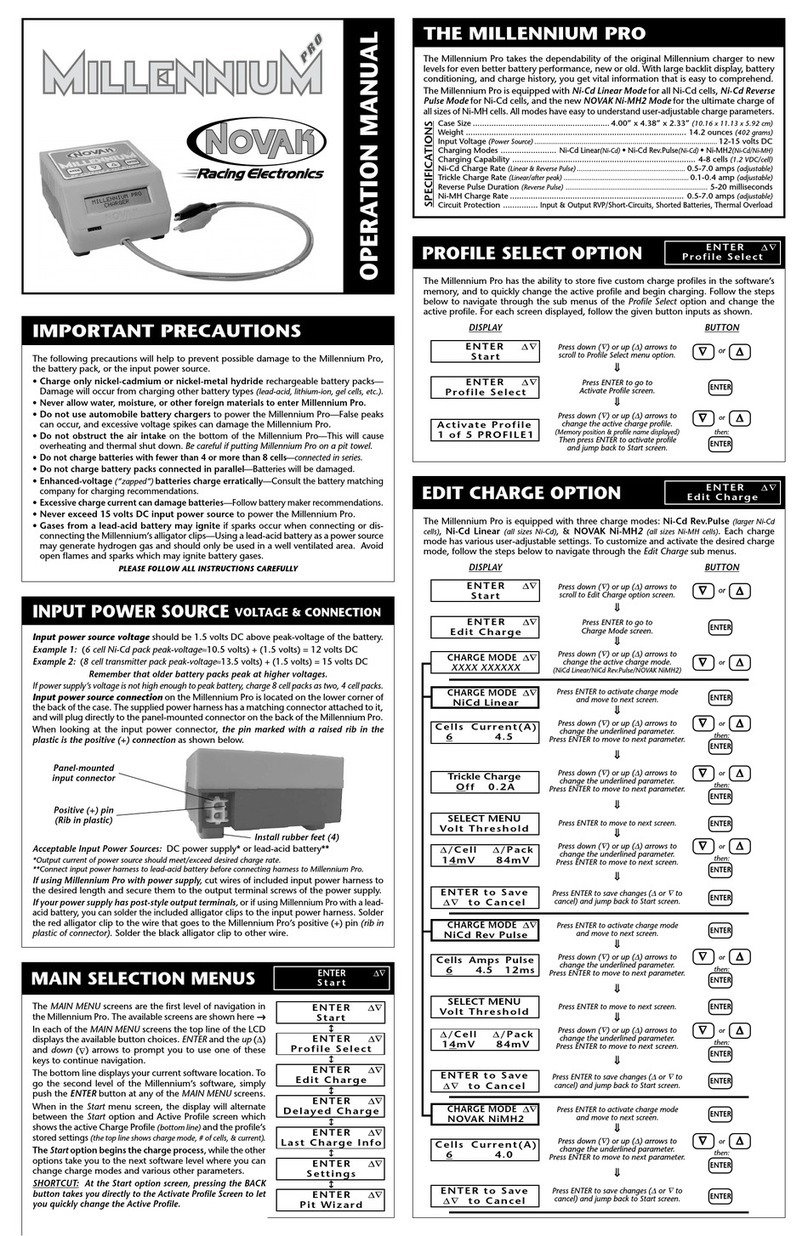NOVAK MILLENNIUM PRO manual