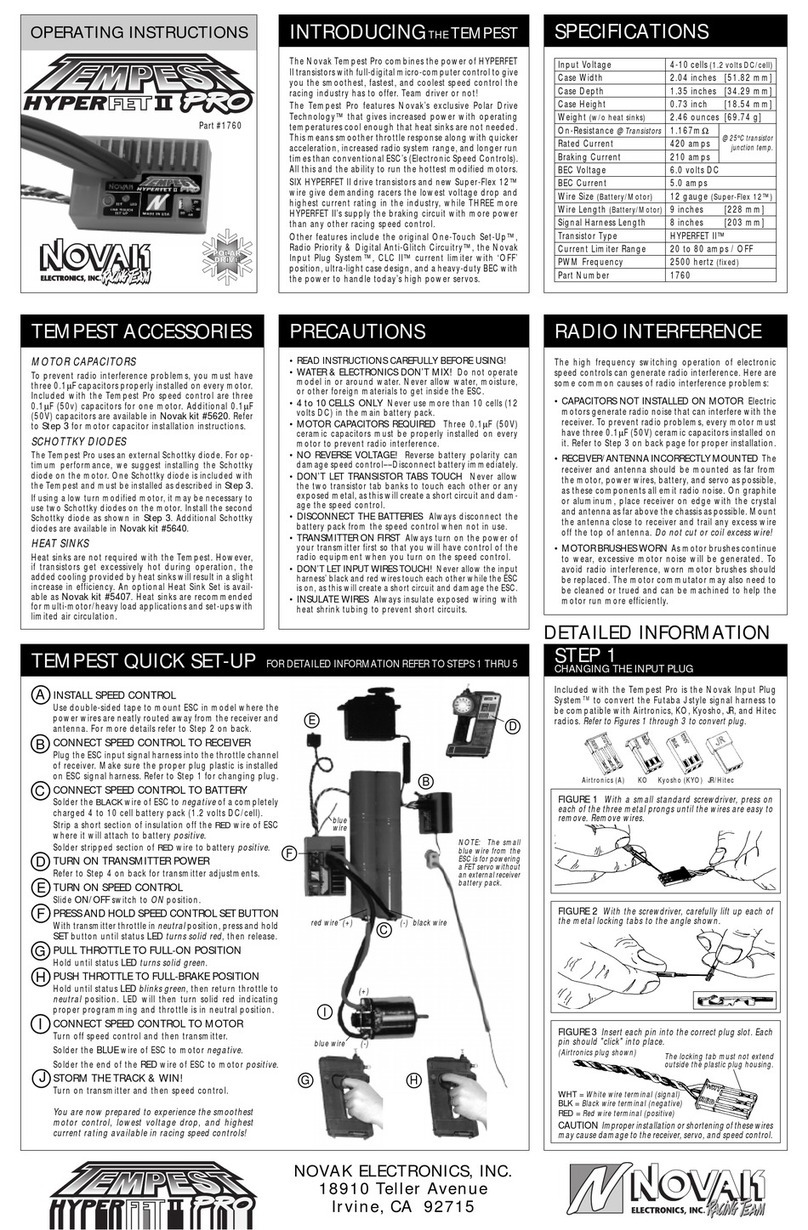 NOVAK TEMPEST PRO operating instructions NOVAK TEMPEST PRO operating instructions