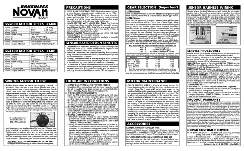 NOVAK SS4300 manual