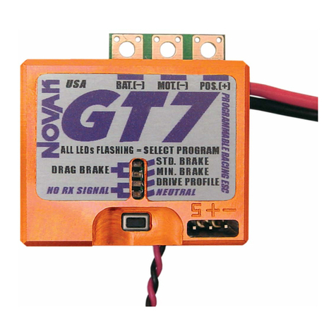 NOVAK GT7 PROGRAMMABLE RACING ESC User manual