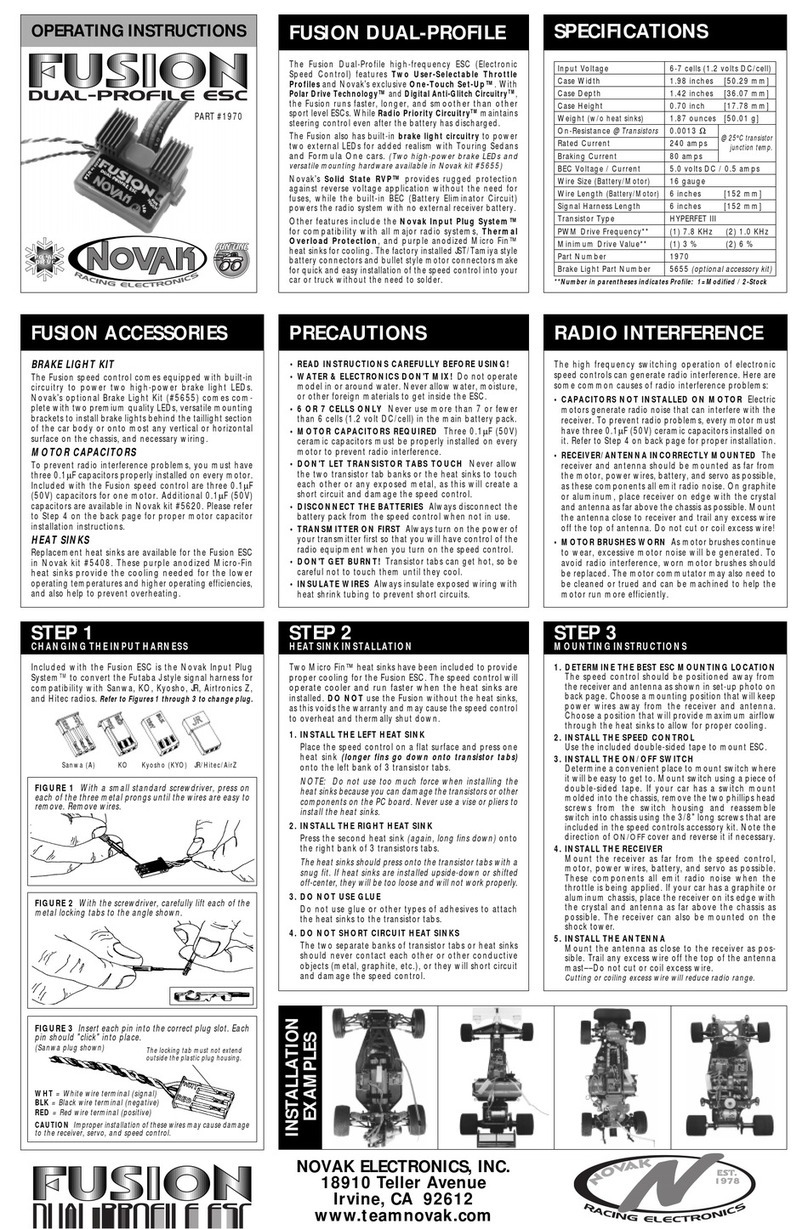 NOVAK FUSION ESC operating instructions NOVAK FUSION ESC operating instructions