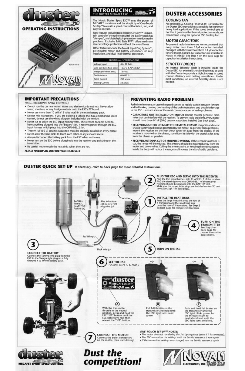 NOVAK DUSTER ESC manual