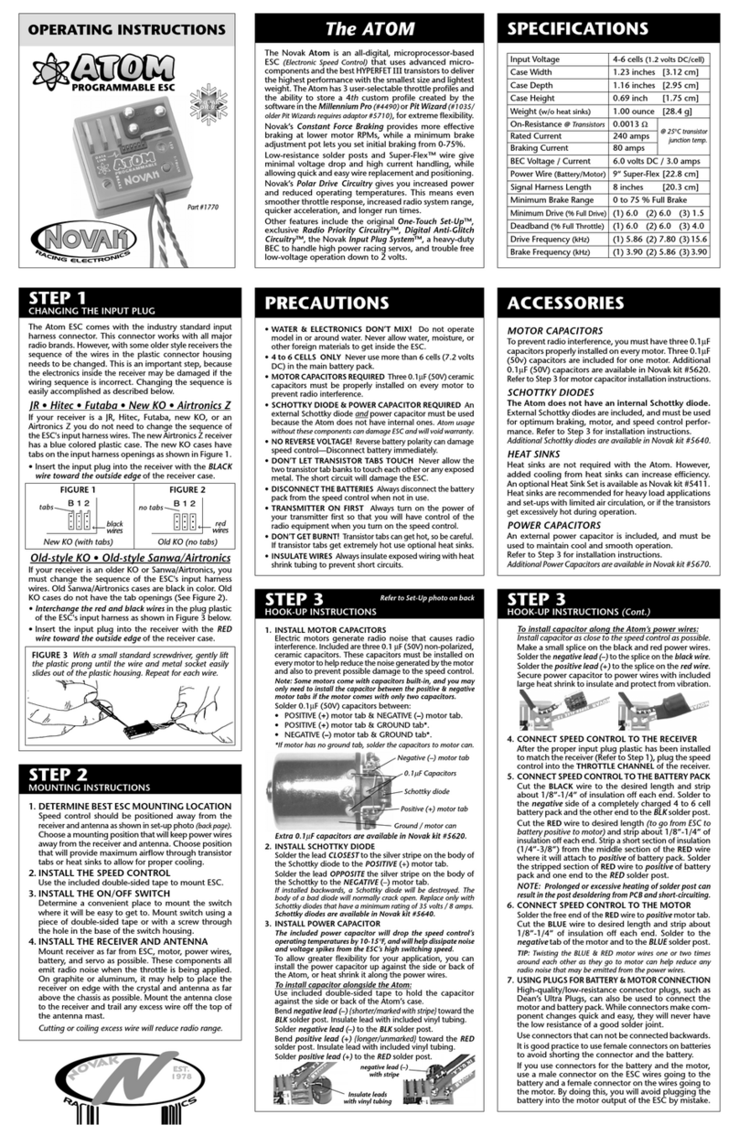 NOVAK ATOM ESC operating instructions
