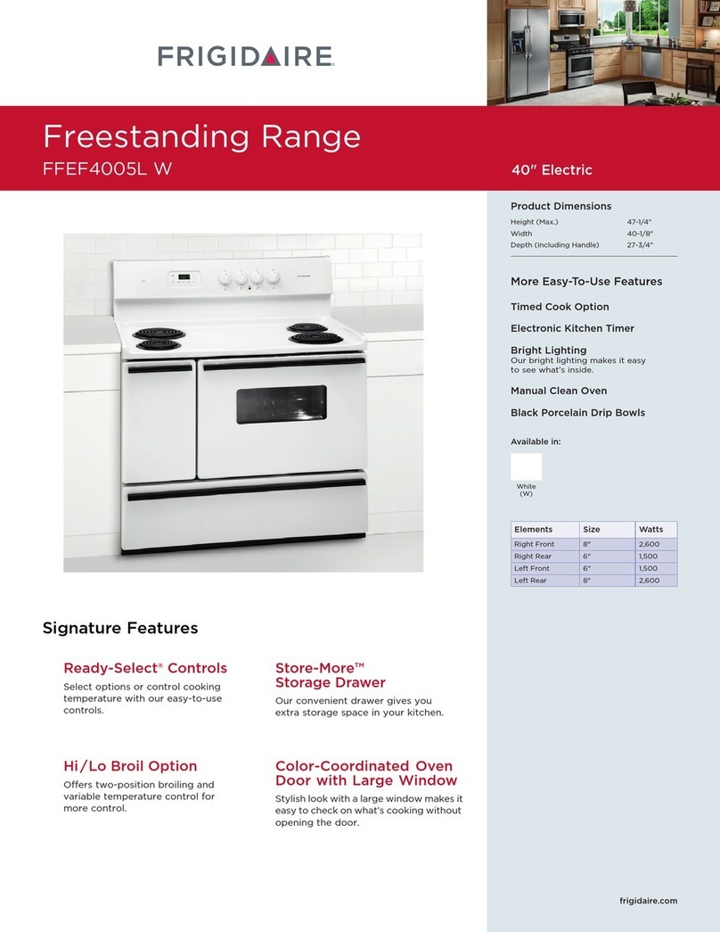 Frigidaire FFEF4005LW Installation instructions